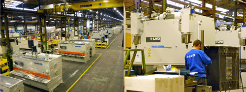 Visita a la planta de fabricacin de las mquinas en la localidad belga de Gullegem