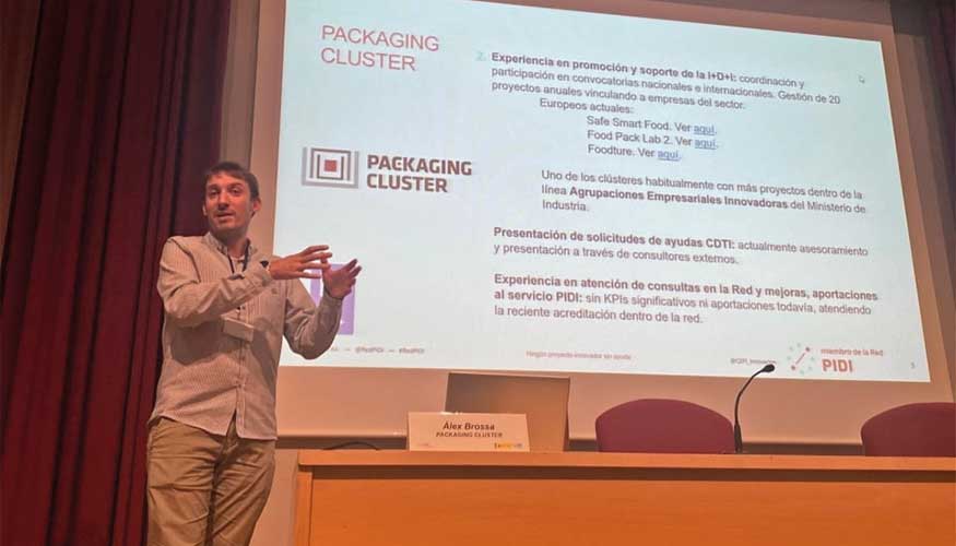 lex Brossa, cluster manager del Packaging Cluster, en el Seminario de la Red PIDI, en Santiago de Compostela