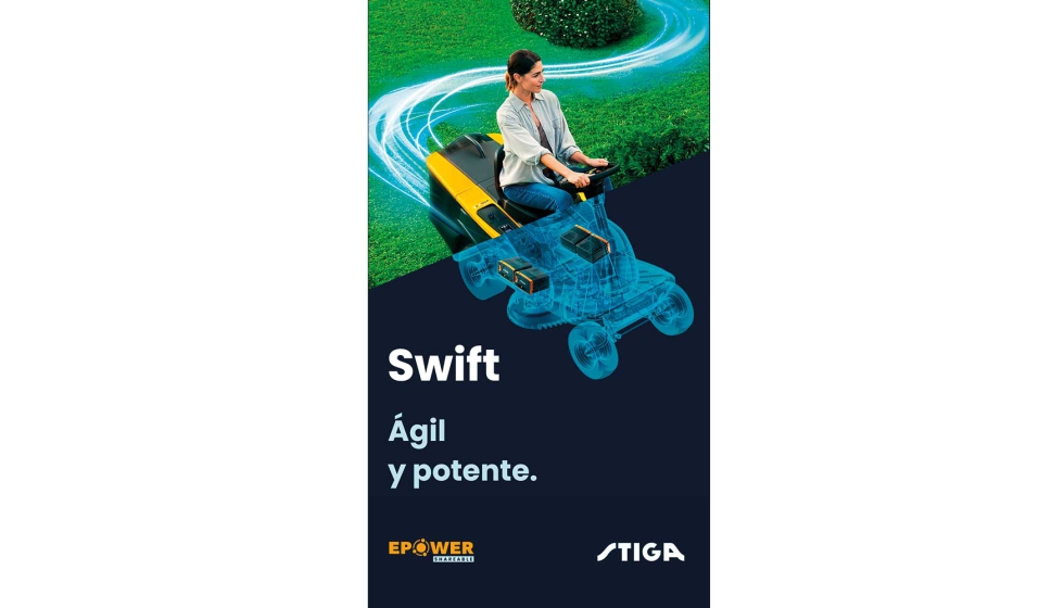 Tractor cortacsped a batera Swift