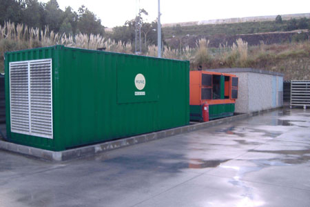 Los grupos electr�genos suministran energ�a a la zona de piscinas, laboratorio y oficinas