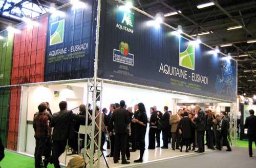 Stand de la Plataforma Logstica Aquitaine-Euskadi en la ltima edicin de SITL Europe