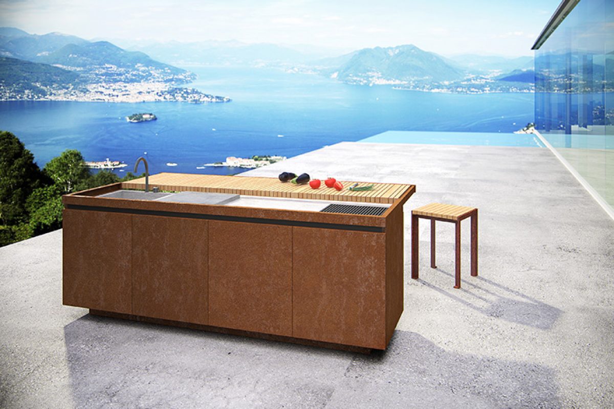 Taglia&Cuoci, the outdoor kitchen designed by Architect Aldo Peressa for Artena Design by Grassi Pietre