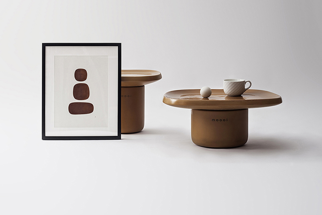 Obon, the terracotta tables collection designed by Simone Bonanni Studio for Moooi