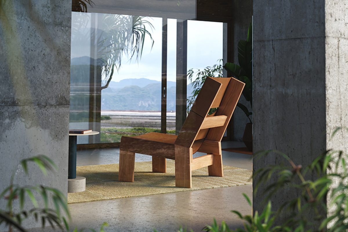Made of teak wood or aluminum. Patricia Urquiola designed the Band outdoor collection for Kettal
