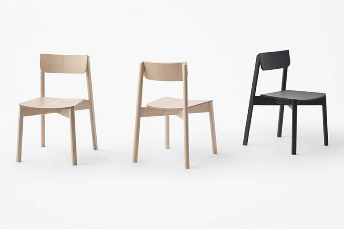 nendo designed blade, a new chair collection that combine rounded and square shapes