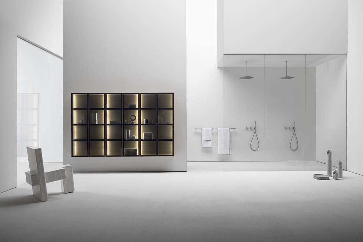 Falper presents Butler, the modular wardrobe cabinet specifically created for the bathroom