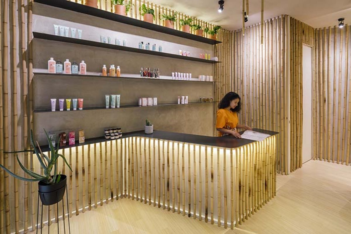 Bamboo becomes the protagonist in Nuilea Madrid Day Spa, designed by ZooCo Estudio