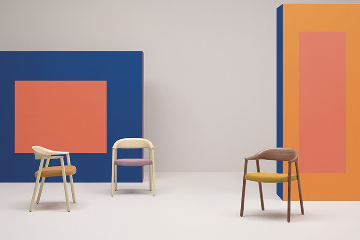 Hra, the elegance of wood and the comfort of upholstery. The new collection by Patrick Jouin for Pedrali