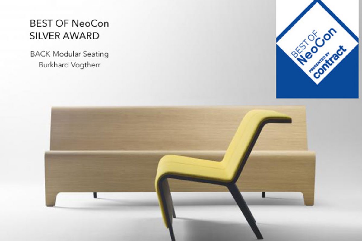 BACK Modular Seating by Sellex triumphs in the United States and receives the Silver Award Best of NeoCon