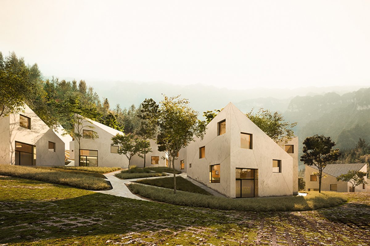 Dehan Village, the Mountain Resort designed by AQSO Architects Office in Jishou, China