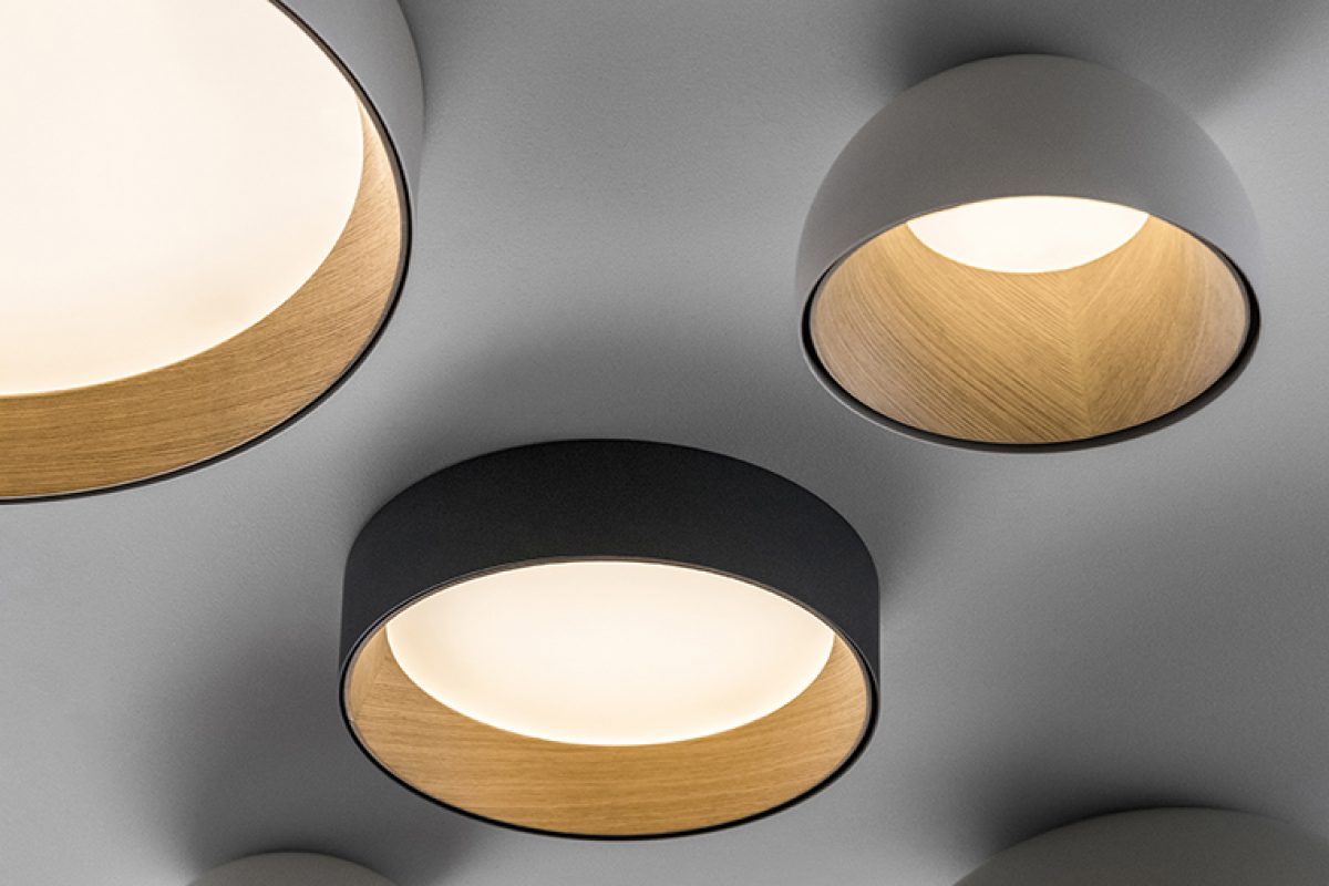 The warmth of the wood is protagonist in the new Duo lamp by Ramos & Bassols for Vibia