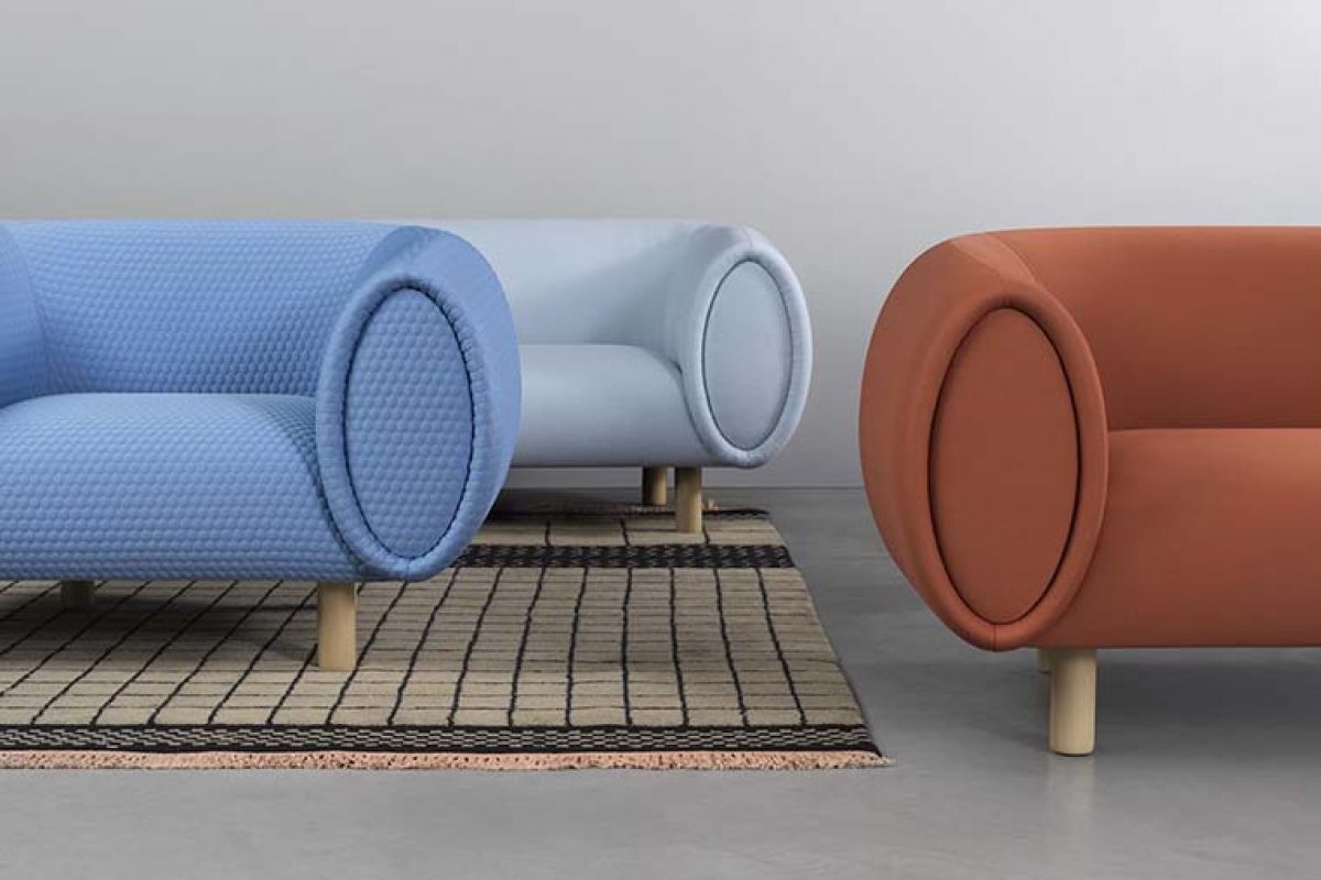 Elena Trevisan designed Tobi for Rexite, a sofa considerable in volume and sensuous in form