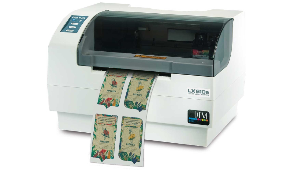  imagen de la impresora de etiquetas en color LX610e Pro