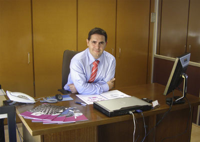 Jorge Caballero, director de marketing de Alco Grupo Empresarial, en su despacho