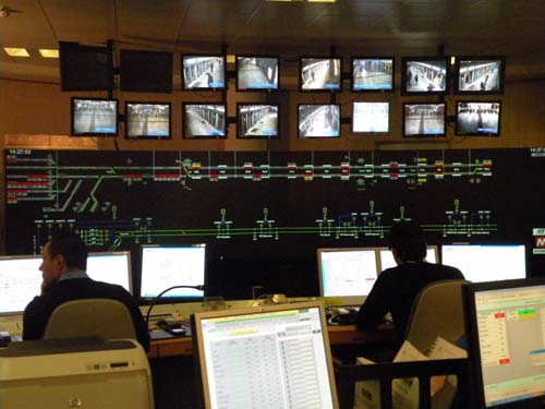 Imagen del centro de control del metro de Turn, gestionadp con el GMAO de Carl Software