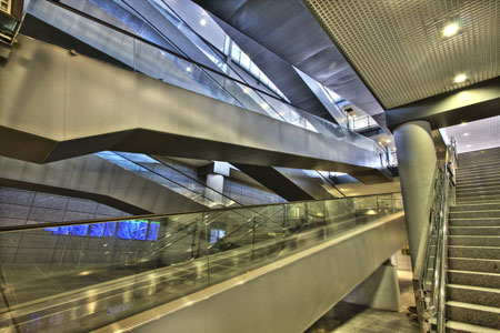 View interior exchanger core from ground floor