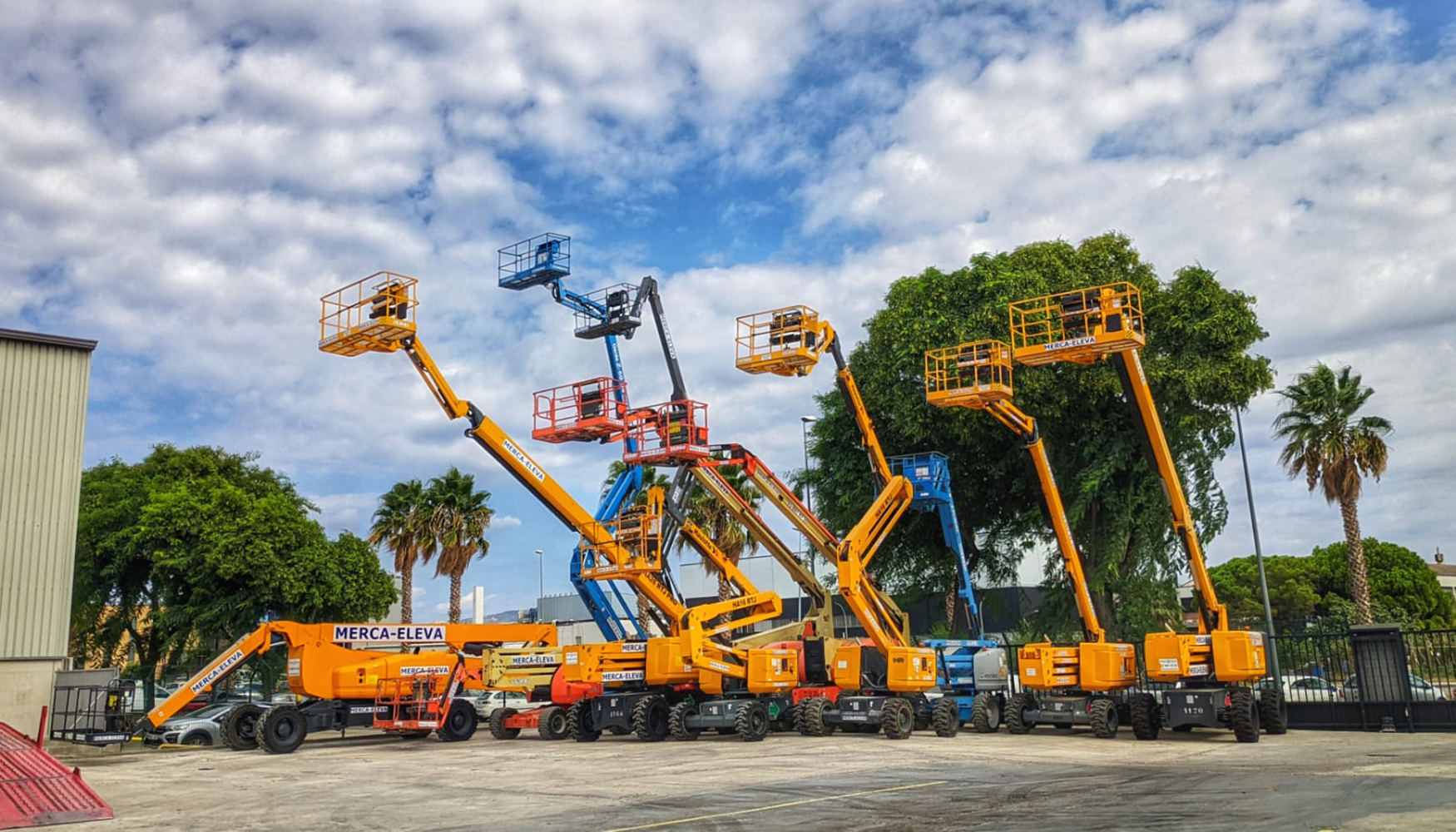 Plataformas areas en la campa de las nuevas instalaciones