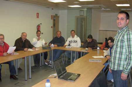 Workers conducting a training course of Mycsa