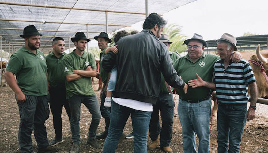 Visita de Luis Yeray Gutirrez, alcalde de La Laguna, a una feria ganadera