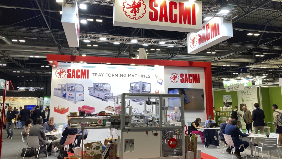 Sacmi Packaging & Chocolate mostr su propuesta para el sector hortofrutcola en su stand del Pabelln 8 de Fruit Attraction...