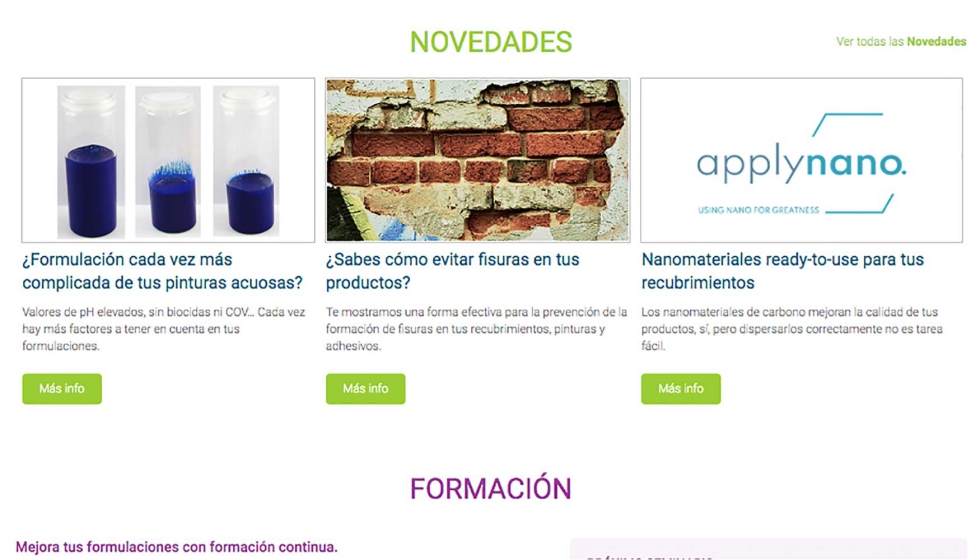 Nueva home de Comindex