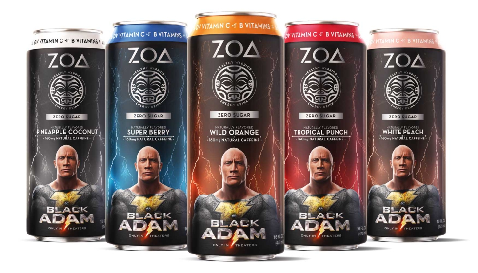 ZOA Energy presenta esta bebida inspirada en Black Adam