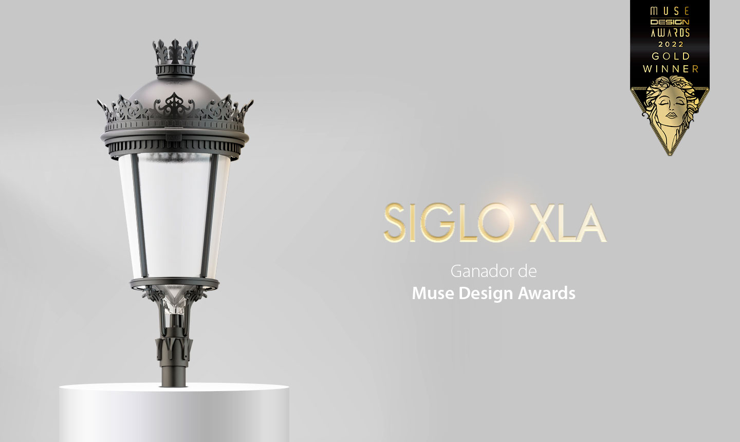 La luminaria clsica Siglo XLA de ATP Iluminacin ha sido galardonada con el premio de diseo de producto Muse Design Award...