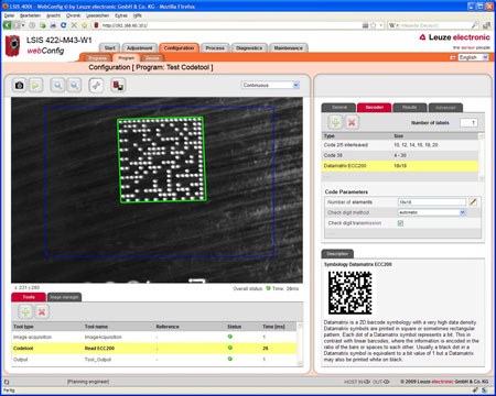 La imagen del cdigo Data Matrix puede ser mostrada en el interfaz del usuario webConfig
