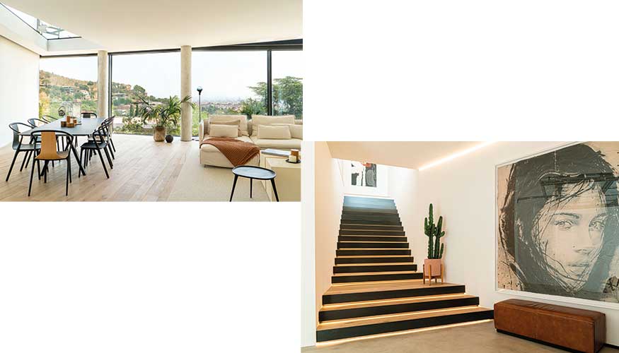La vivienda tiene una superficie de 280 m2 y el diseo de interiorismo ha sido muy racional, para sacar el mximo partido a cada espacio...