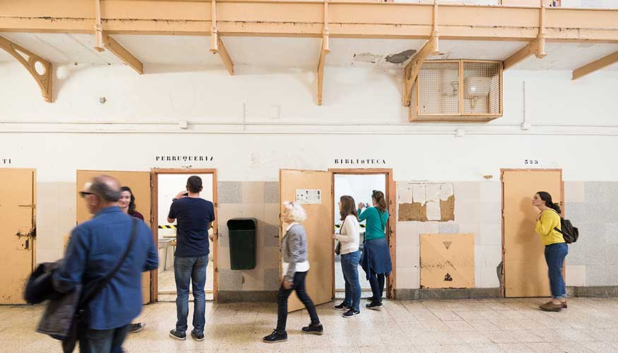 La antigua prisi�n Modelo ha sido el edificio m�s visitado en Barcelona durante el fin de semana del 48h Open House BCN. Foto: Antonio Navarro...