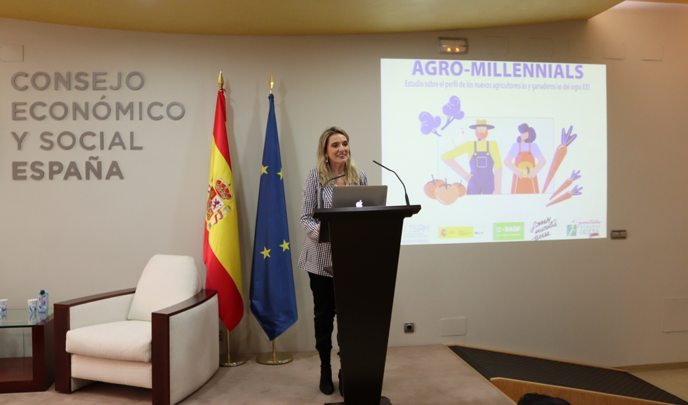 Rosa Gallardo, directora de la ETSIAM de la Universidad de Crdoba, durante la presentacin del estudio en el Consejo Econmico y Social de Espaa...