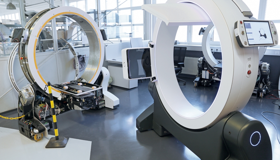 La tecnologa de accionamiento compacta de Beckhoff en el robot mvil de procesamiento de imgenes Imaging Ring m/Loop-X hizo posible prescindir de...