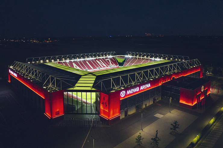 Desde a poca 2021/22, o 1. FSV Mainz 05 joga na Mewa Arena (foto: Mewa)