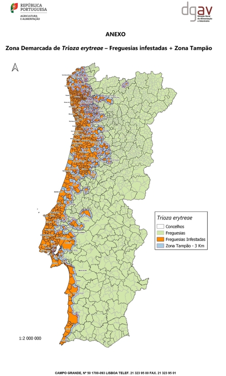 Situacin en Portugal a 14 de octubre de 2022