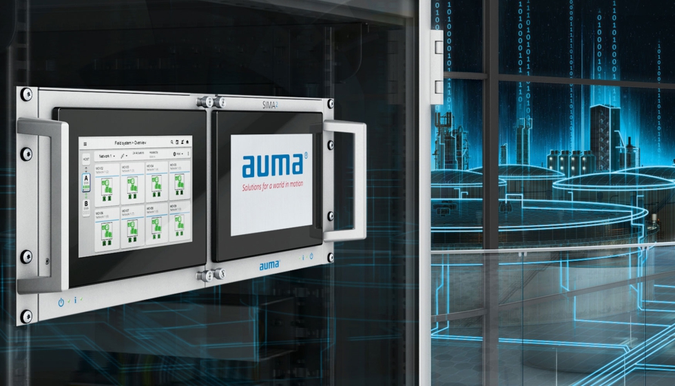 Un sistema de control descentralizado para los actuadores, como la SIMA Master Station de Auma...
