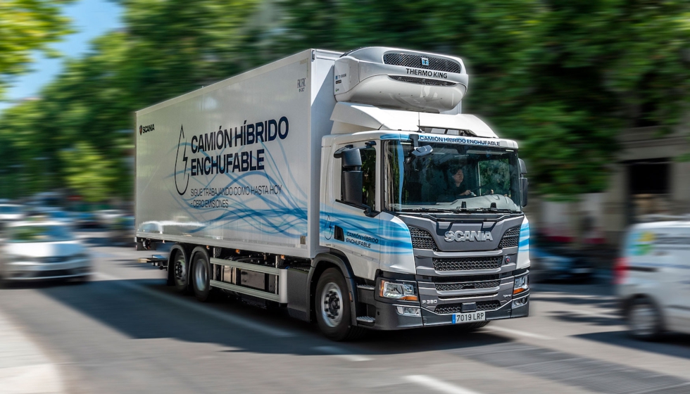 Como versiones con combustibles alternativos, Scania ha presentado su camin hbrido enchufable (PHEV)