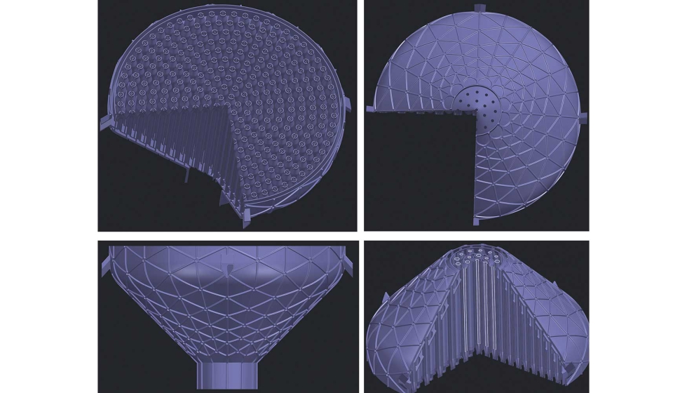 Archivos CAD del micromezclador de hidrgeno reimaginado. Imagen por cortesa de GE Additive