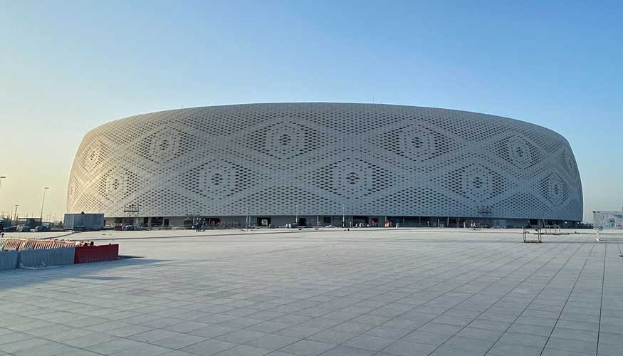 Imagen del estadio Al Thumama, firmado por el estudio Fenwick Iribarren...