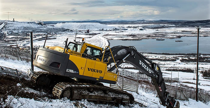 La Kiruna de Volvo en funcionamiento