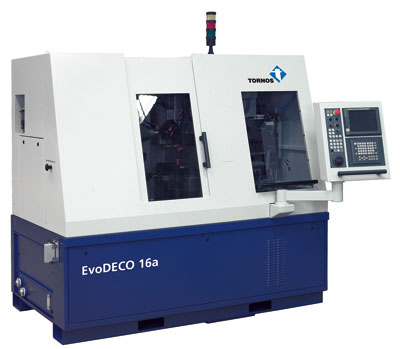 EvoDeco 16, which retains all the advantages of Deco 13, has 4 tools working simultaneously and 10 linear axes