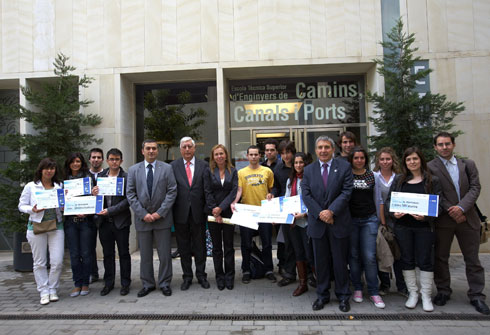 Photograph of all the winners in the VII Awards BASF Construction Chemicals of Valencia