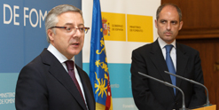 Imagen del encuentro entre Jos� Blanco, Ministro de Fomento, y el Presidente de la Comunidad Valenciana, Francisco Camps...