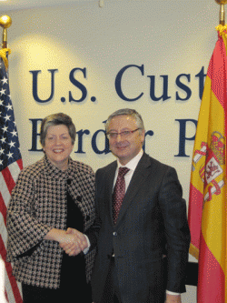 Jos Blanco ayer, en uno de los encuentros con representantes de la administracin americana