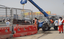 Manipuladores telescpicos Genie en el Gran Premio de India de Frmula Uno