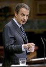 Jos� Luis Rodr�guez Zapatero, Presidente del Gobierno durante su intervenci�n en el Congreso de los Diputados