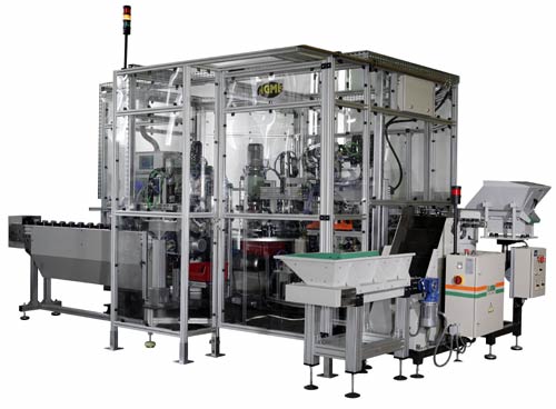 Con esta mquina a medida se automatizan los procesos de ensamblaje, control y marcaje de los componentes de las rtulas...