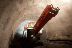 Maquinaria de Sandvik en la Lnea 3 del metro de Bilbao