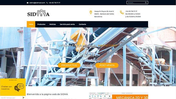 Nueva web de Sidma