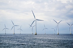 Wind turbines at sea