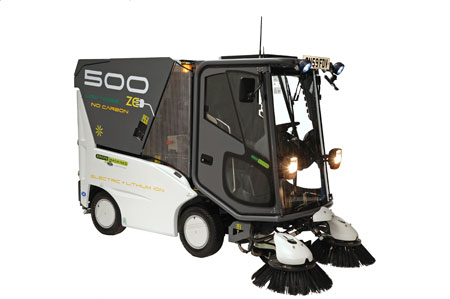 Outdoor Green electric suction Sweeper Machines 500ze